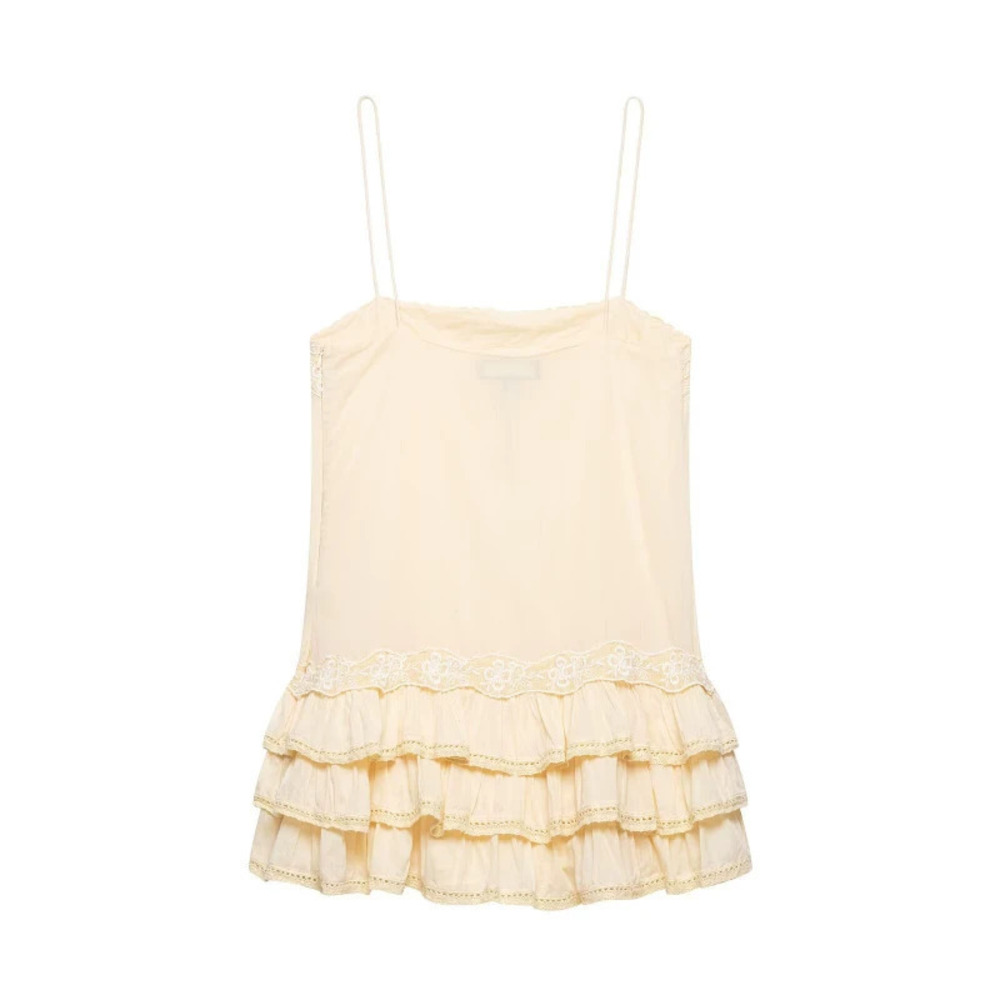 ZARA Breezy Sweet Fresh Layered Embroidered Mini Dress